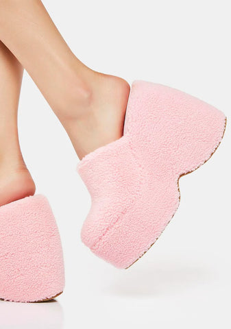 Kiss Like Cake Fuzzy Clogs