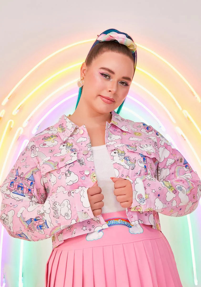 Truly Divine Skies Twill Trucker Jacket