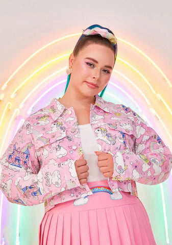 Truly Divine Skies Twill Trucker Jacket