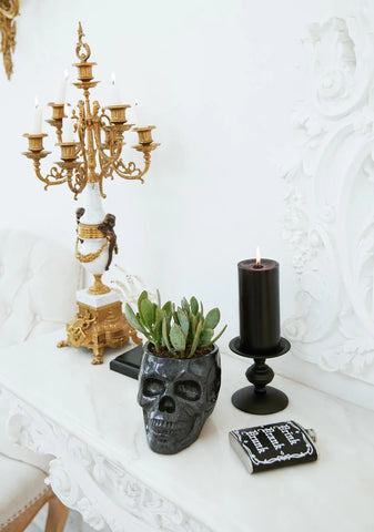Dead Things Grow Skull Planter