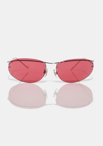Deleon Fuchsia Rimless Sunglasses