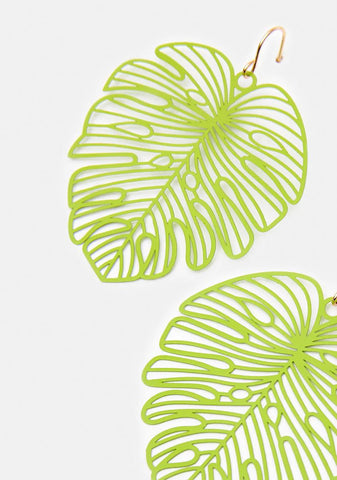 Tropic Like It's Hot Leaf Earrings