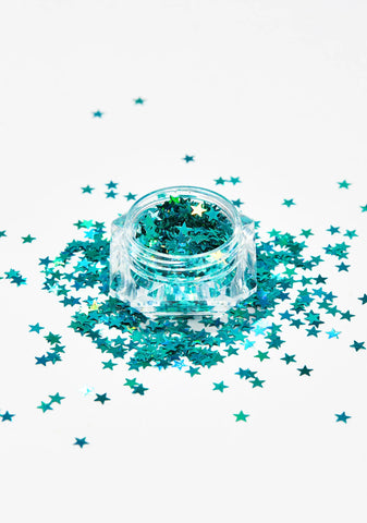 Aquamarine Beam Me Up Star Glitter