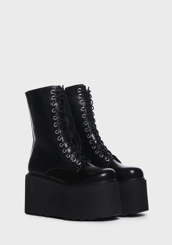 Steady Platform Combat Boots