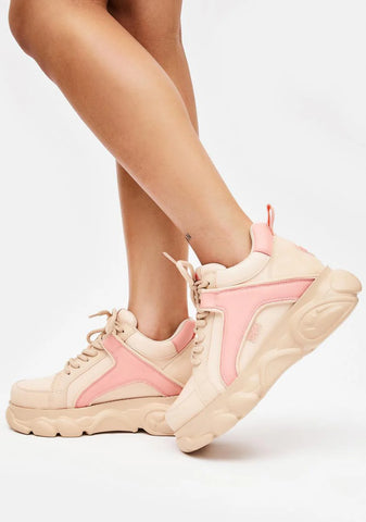 Beige Pink CLD Corin Platform Sneakers