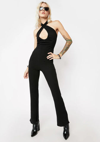Black Halter Jumpsuit