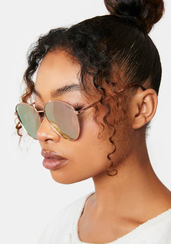 Rose Charlie Aviator Sunglasses
