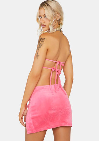 Anything For You Velour Skirt Set