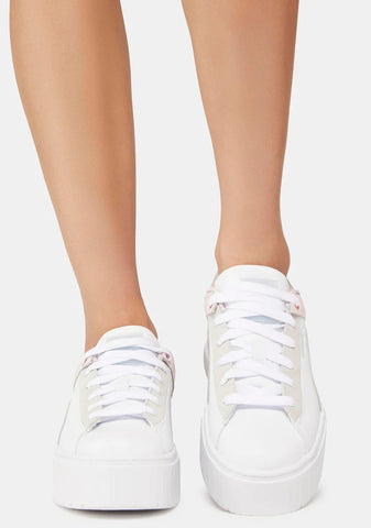 Chalk/Pink Mayze Raw Sneakers