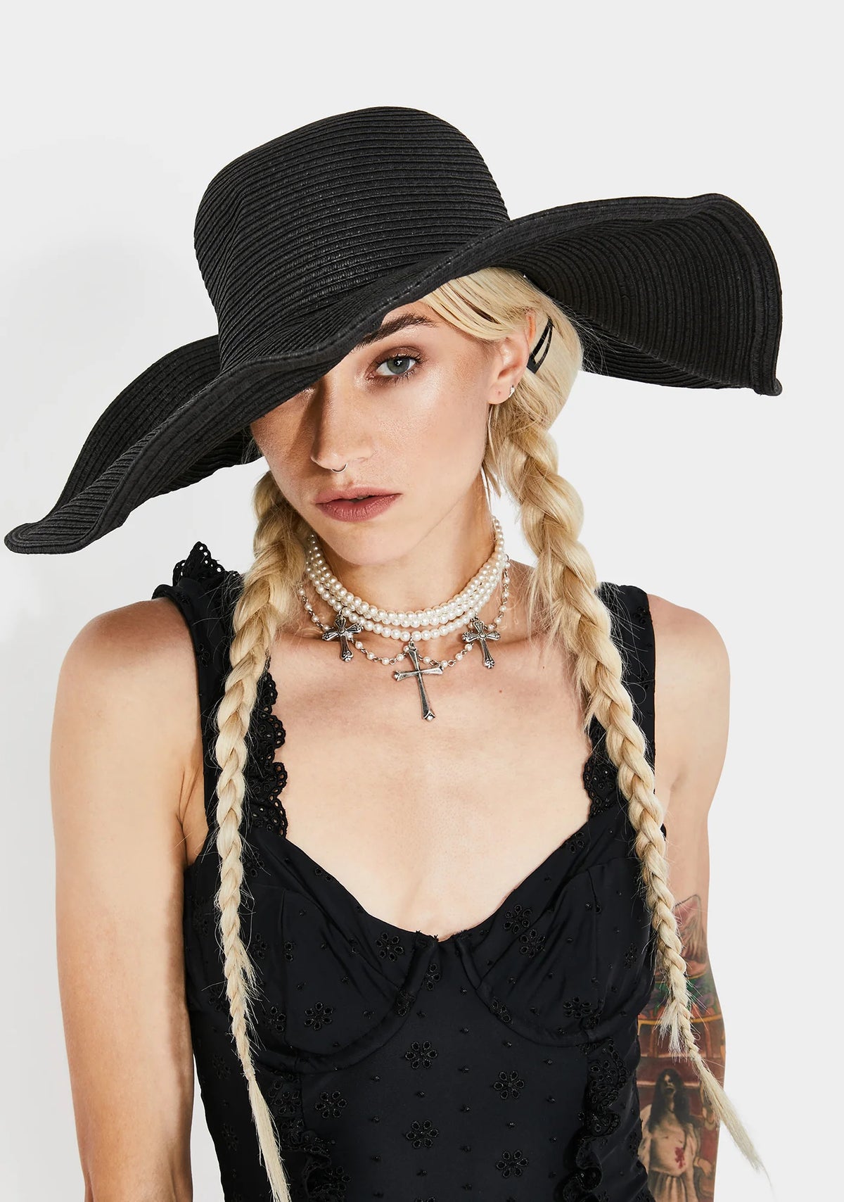 Raven Seeking Sunshine Wide Brim Hat
