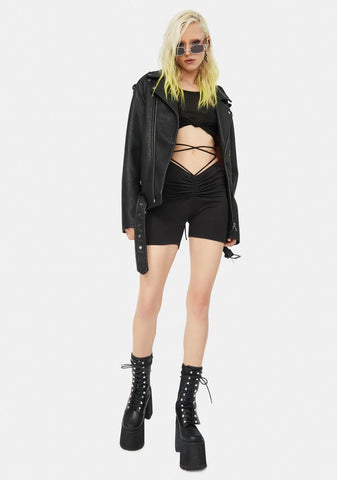 Ink Chill Truths Wrap Biker Shorts