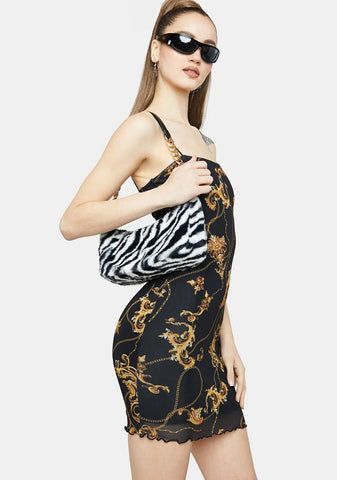 Baroque Lifestyle Mesh Mini Dress