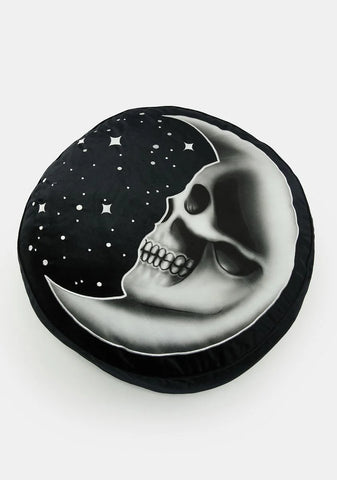 Morbid Moon Throw Pillow