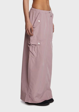 Mauve Gone Backpacking Maxi Skirt