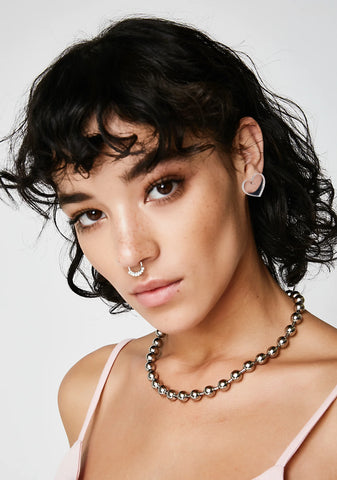 Clear Honeymoon Heart Earrings