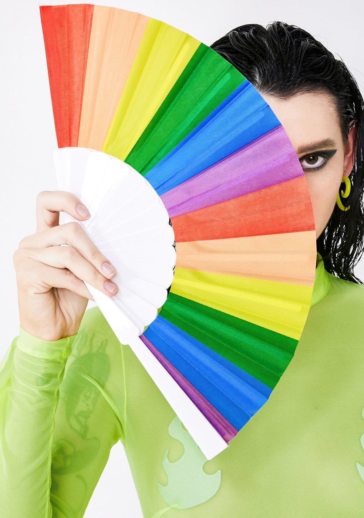 Rainbow Bliss Striped Fan