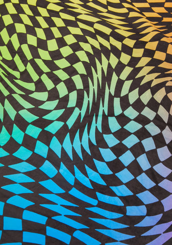 Surreal Life Checkered Throw Blanket