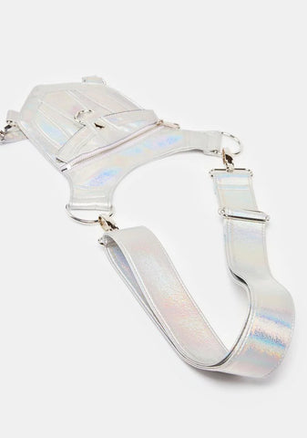 Icy Cosmic Oracle Snakeskin Hip Bag