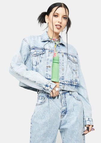 The Frequent Flyer Pleated Denim Jacket