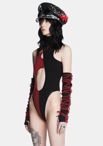 Modulation Two-Tone Bodysuit And Gloves Set