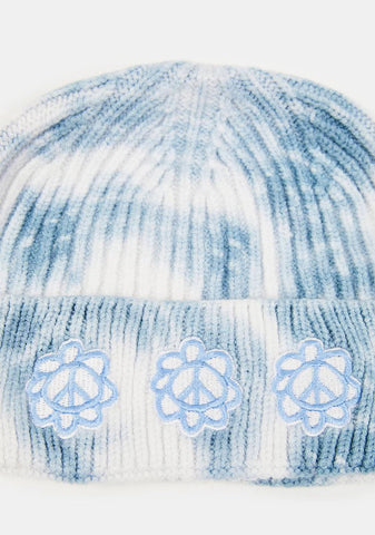 Peace & Petals Tie Dye Beanie
