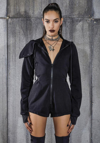 Snare Long Sleeve Hooded Mask Romper