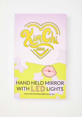 Lavender LED Light Hand Mirror