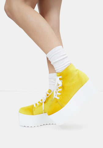 Yellow Barletta Platform Sneakers