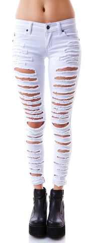 Cat Fight Pants - White