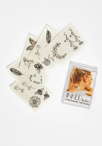 Embroidered Temporary Tattoo Pack