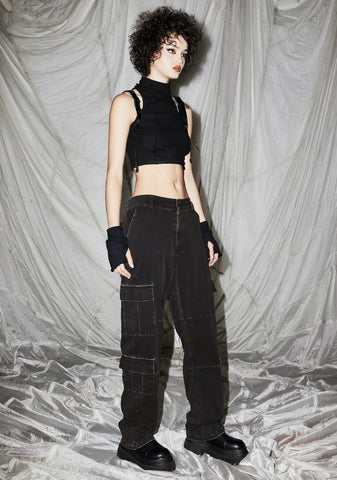 Reverb Unisex Washed Cargo Pants