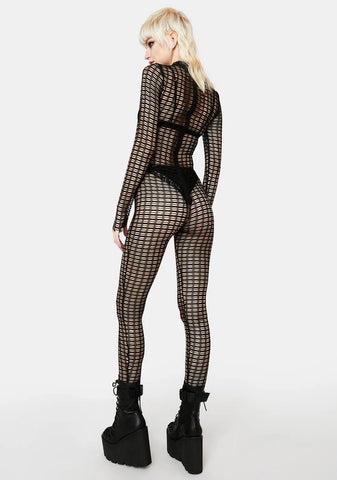 Outta Your Mind Sheer Jumpsuit