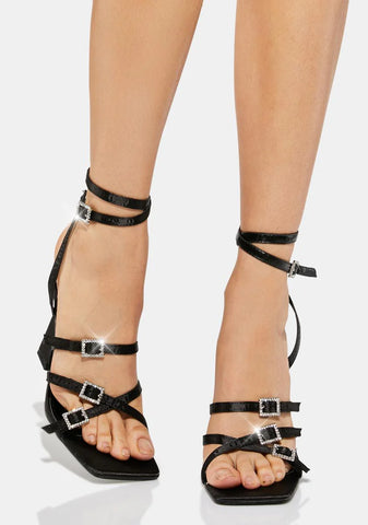 Black Kalon Wrap Heels