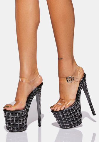 All Over Me Stud Platform Heels