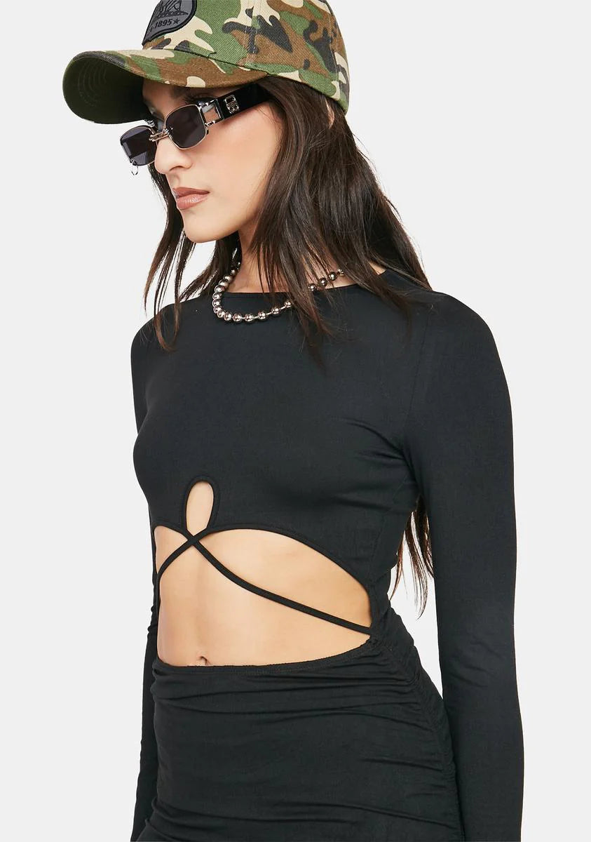 Noir Fulfill My Needs Mini Dress