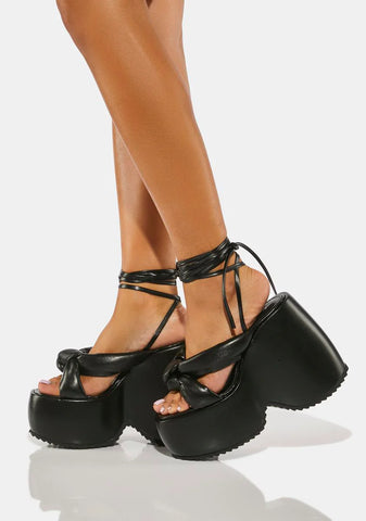 Black Vally Platform Sandals