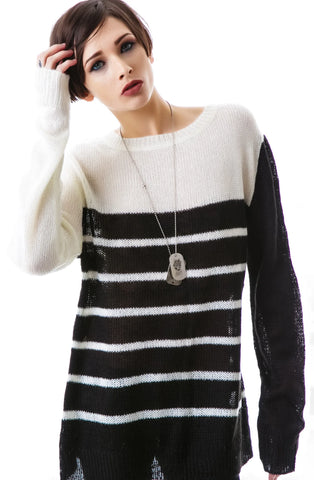 Spider Web Long Sleeve Knit