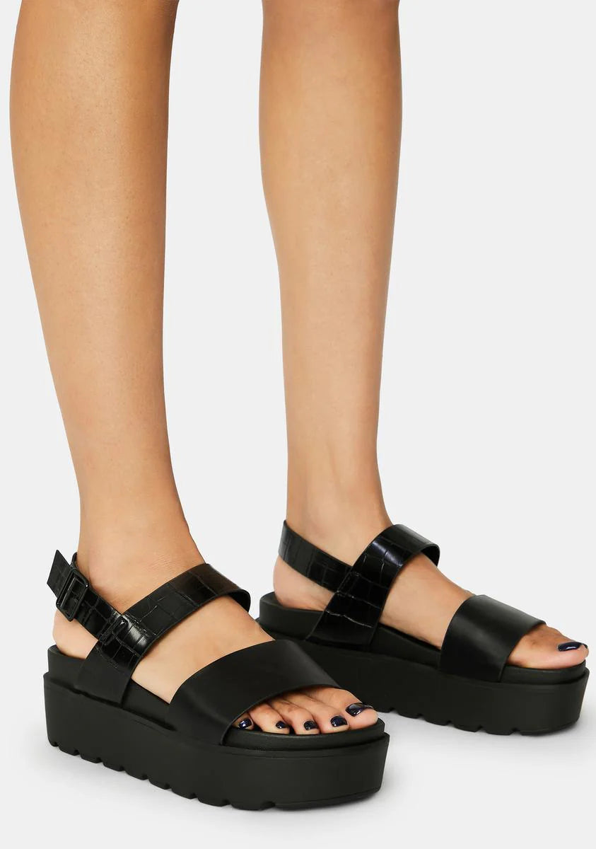 Shadow Lost Without You Platform Sandals