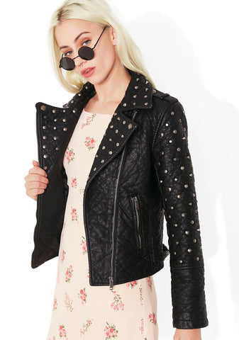 On The Edge Studded Moto Jacket