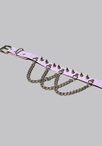Purple Heal Me Spiked Chain Choker