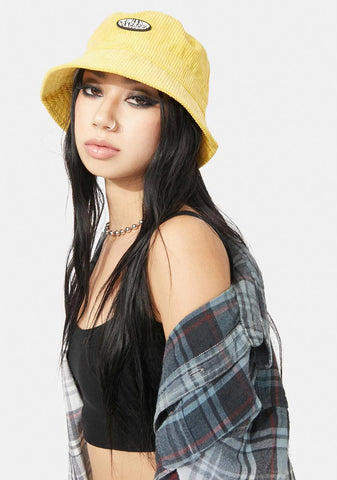Yellow Corduroy Bucket Hat