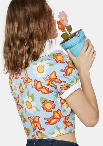 Just Add Sunshine Crop Shirt