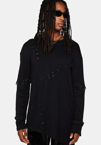 Modulation Unisex Pierced O-Ring Tee