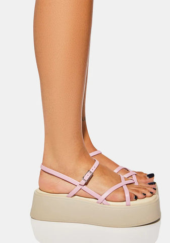 Mauve Courtney Flatform Sandals