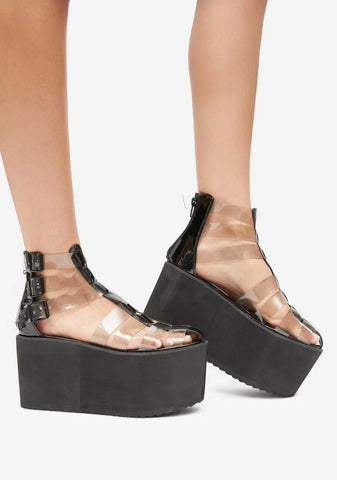 Black Pest Platform Sandals