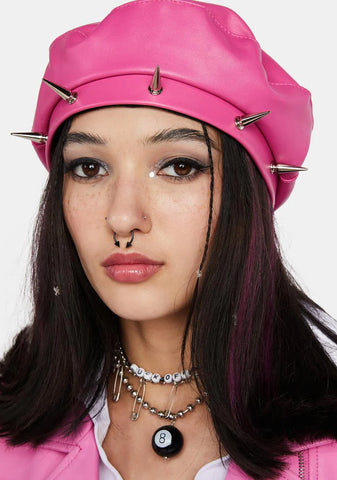 Candy Can't Control Me Spiked Beret