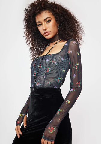 Kona Long Sleeve Corset Top