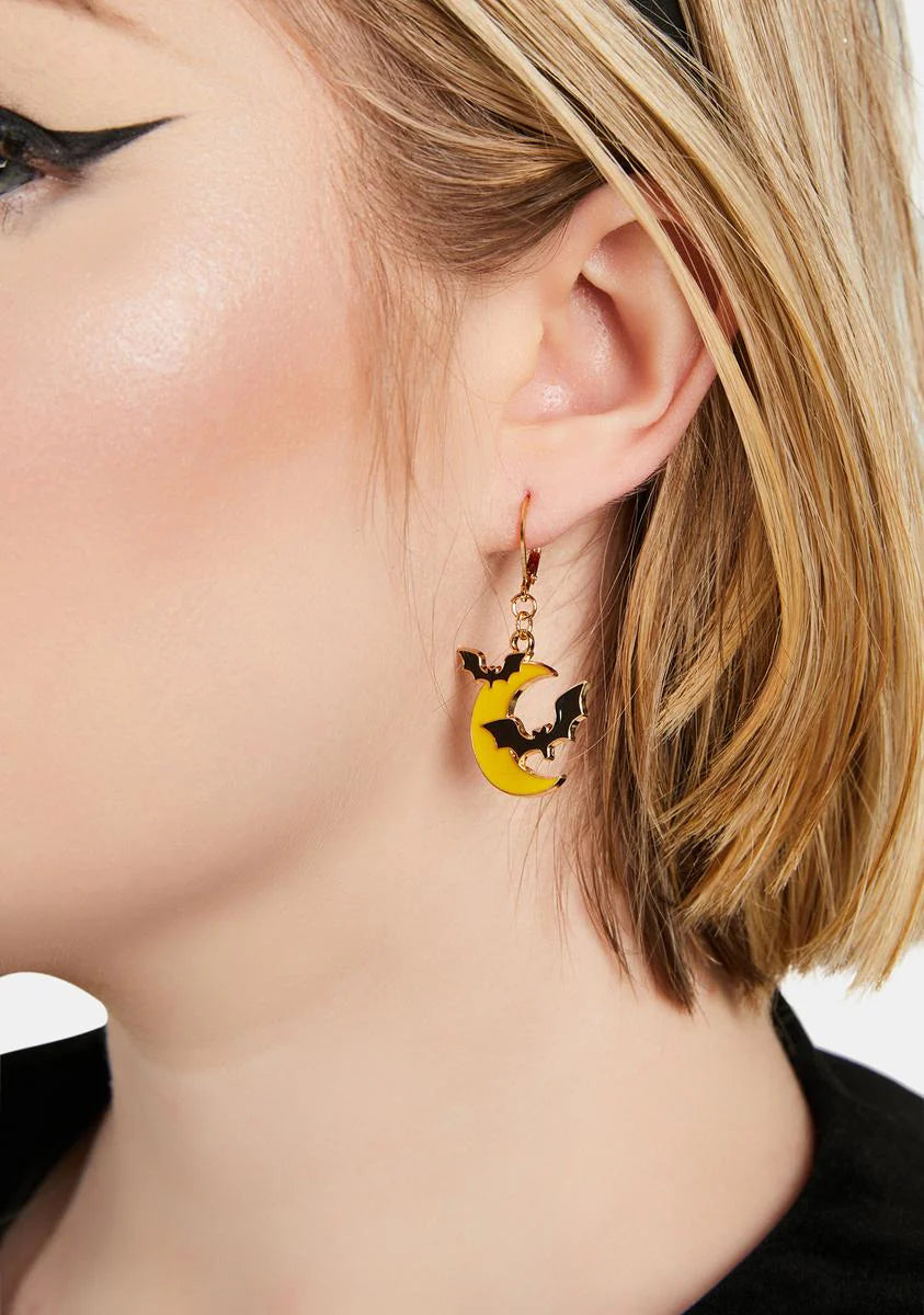 Out After Dark Bat Earrings