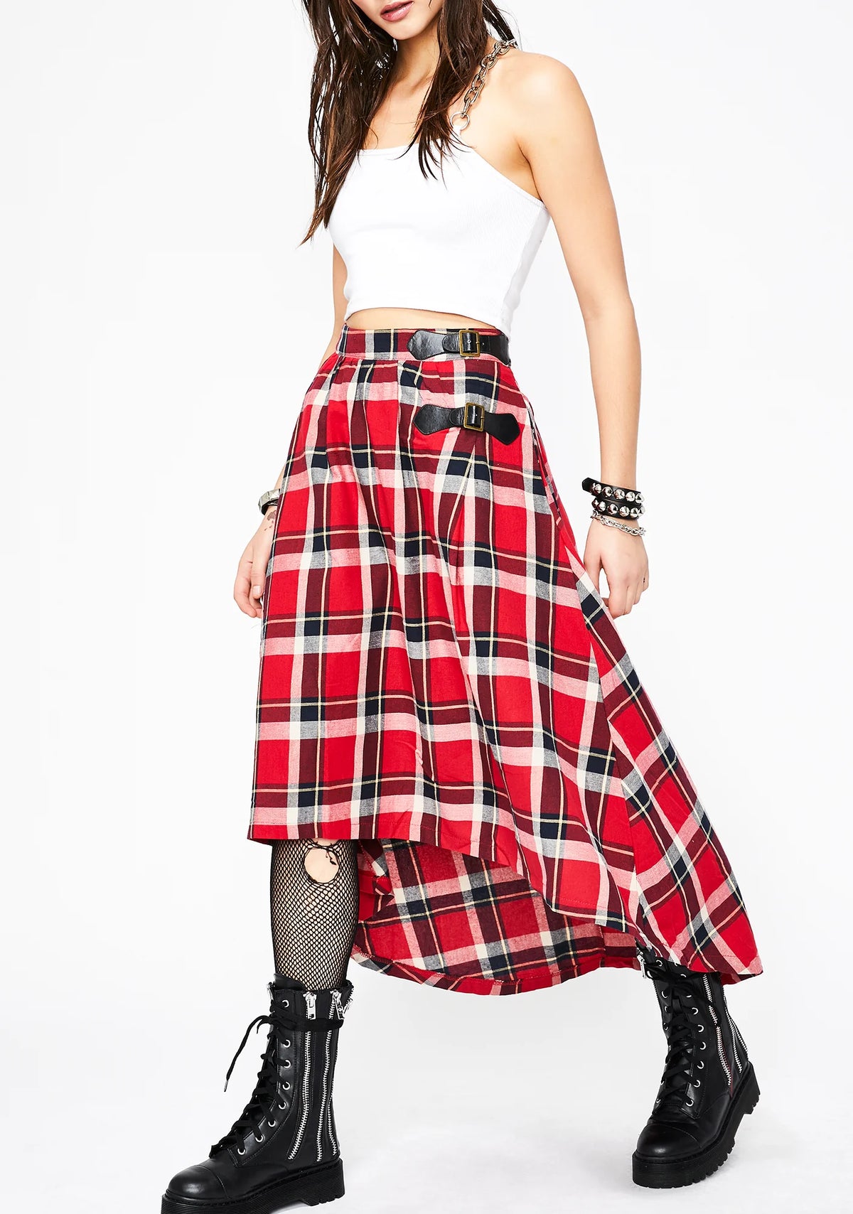 Tardy Thotty Plaid Skirt