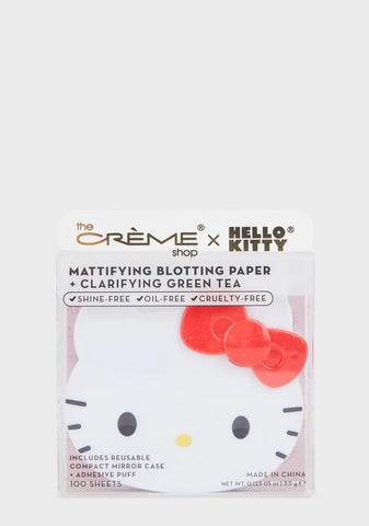 Hello Kitty Blotting Paper And Mirror Compact